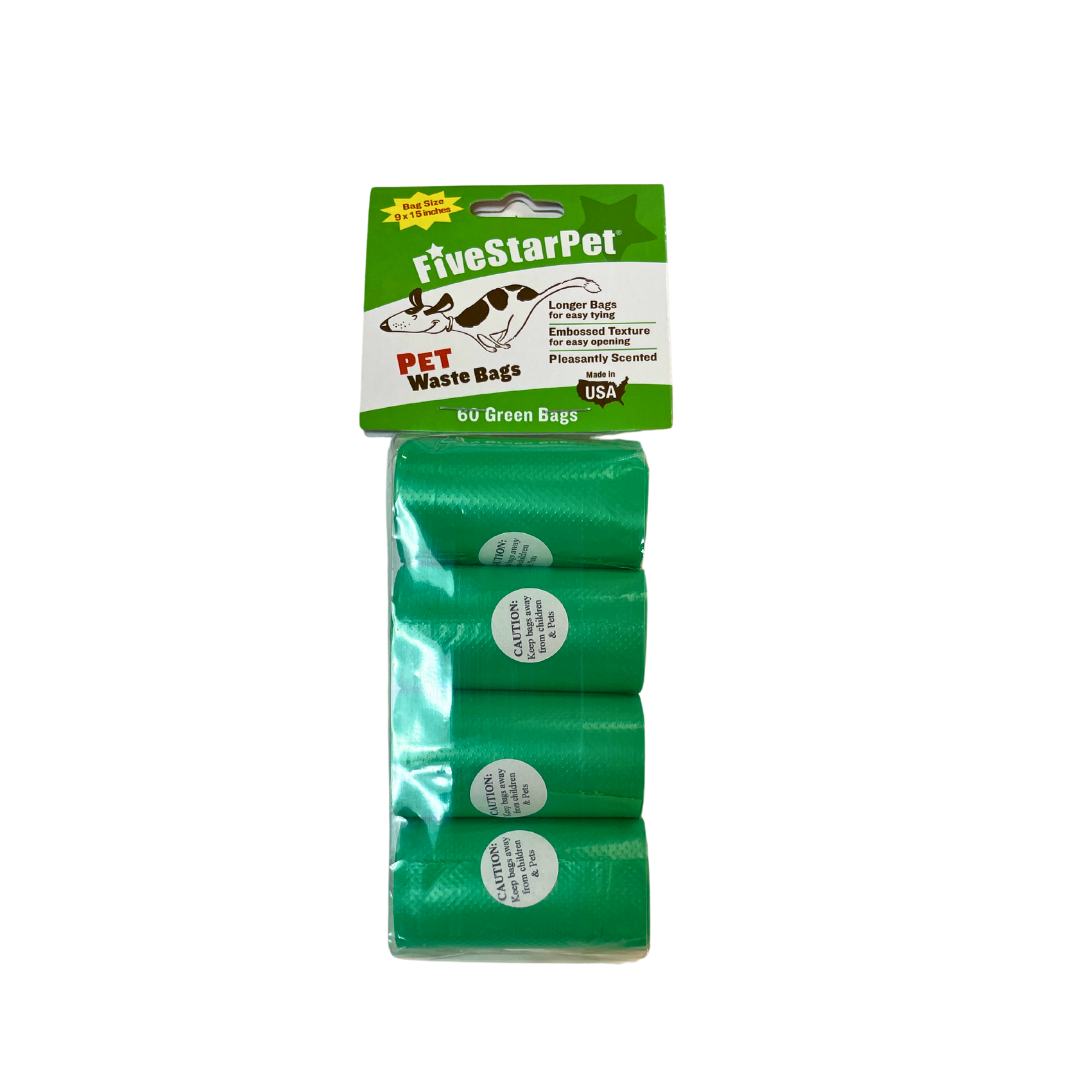 Five Star Pet Scented Green Refill Waste Bags for Pets, 60-Bags