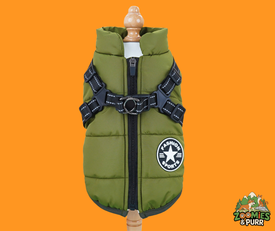 Sierra Fashion Sport Puffer Harness Jacket Forest Olive - 3XLarge