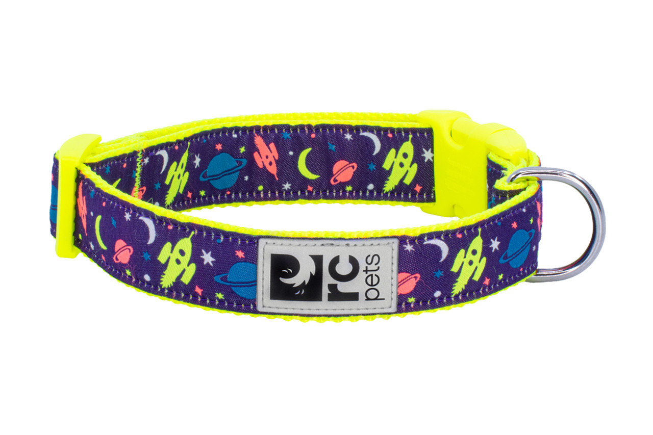 RC Pets Clip Dog Collar, Outer Space, Small