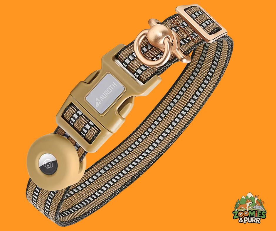 Sierra Track & Find AirTag Dog Collar - Medium Khaki