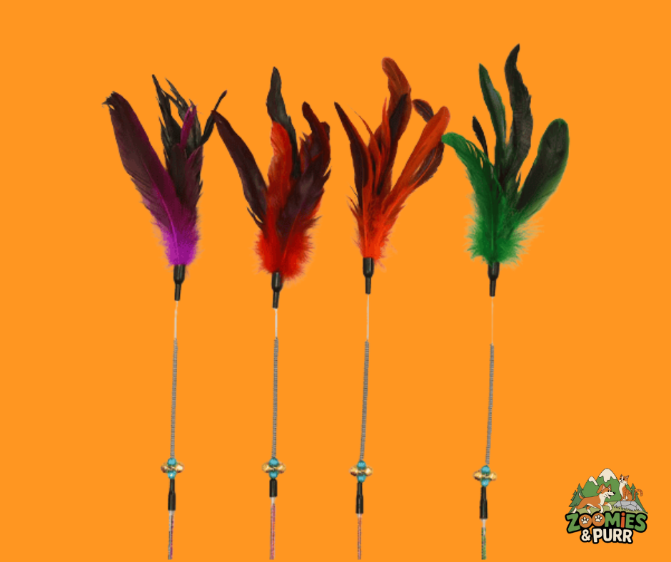 Sierra Cat Wand - Feather Assorted Colors