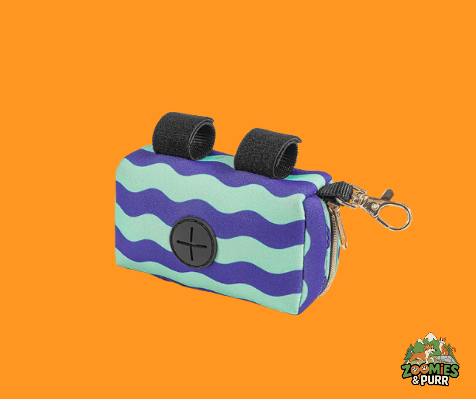 Sierra Blue Wave Pattern Poop Bag Holder