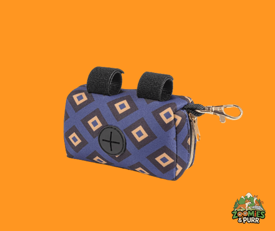 Sierra Blue Diamond Pattern Poop Bag Holder