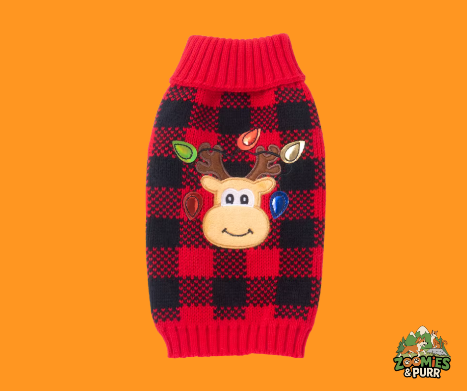 Sierra Reindeer Lights Holiday Sweater - Large