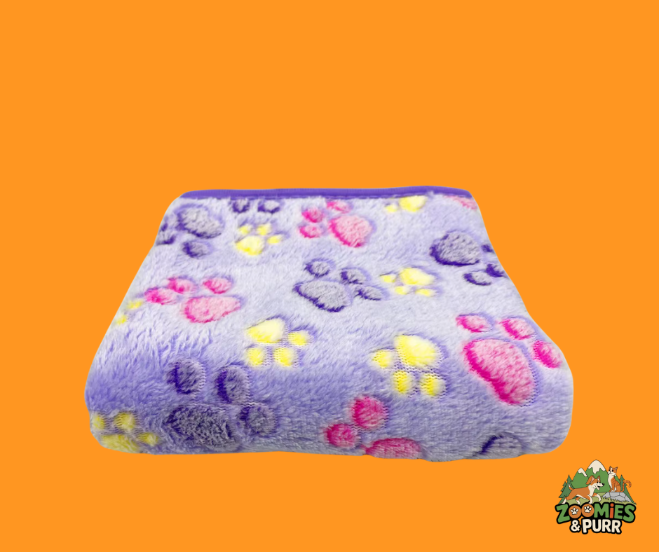 Sierra Snuggle Paws Cozy Fleece Blanket - Purple