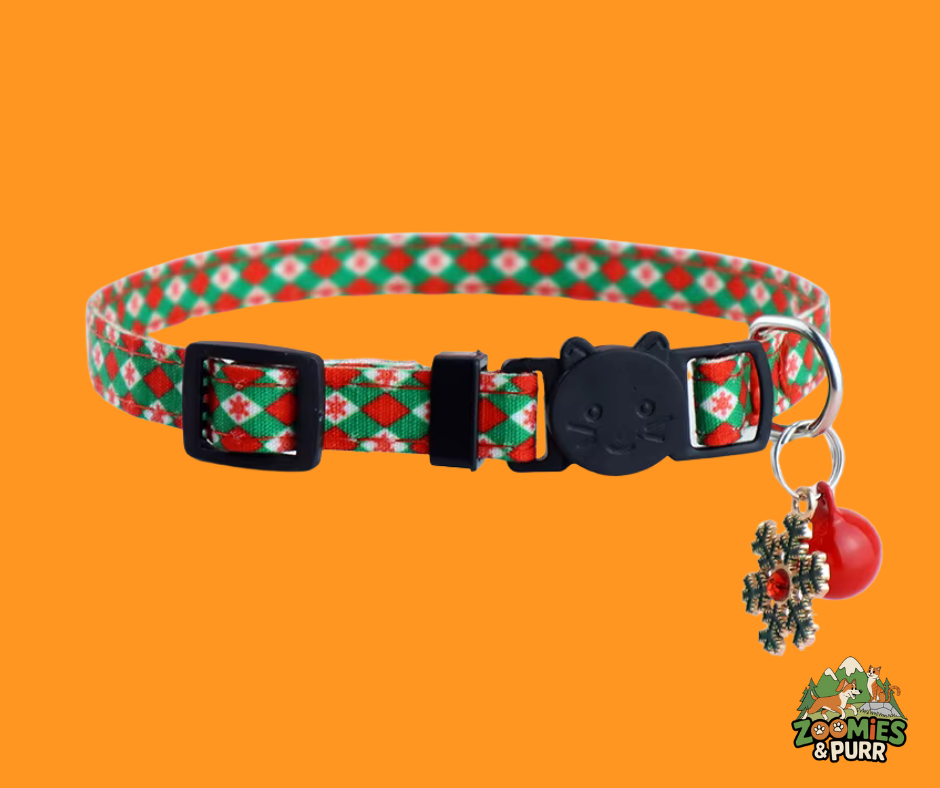 Sierra Holiday Cat Collar - Snowflake Sparkle