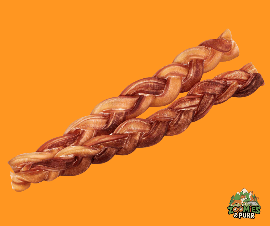 Zoomies & Purr 12" Braided Bully Stick (Single)