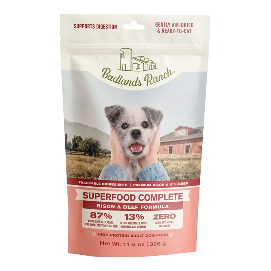 BADLANDS RANCH DOG SUPERFOOD COMPLETE BISON & BEEF 11.5OZ