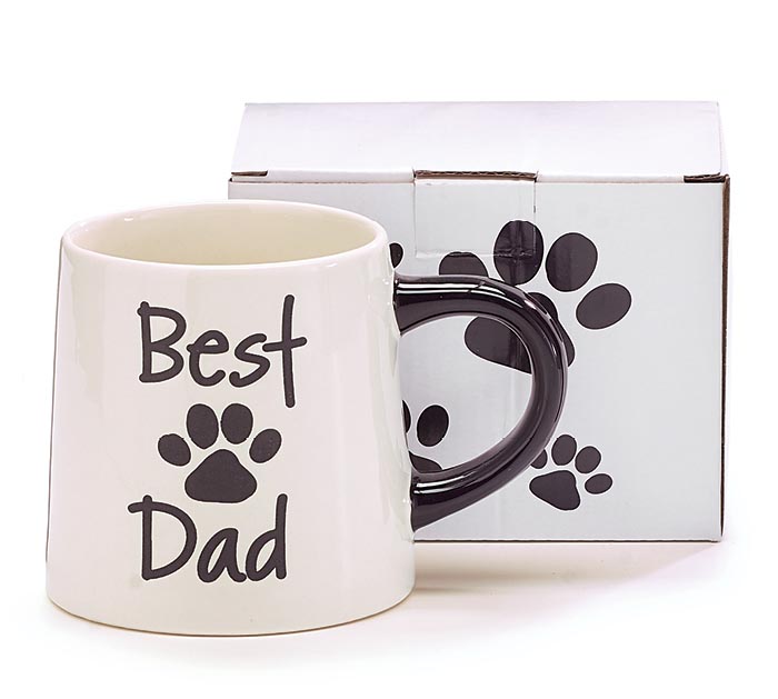 BEST DAD PAW PRINT MUG
