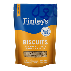 FINLEY'S DOG ALL NATURAL BISCUITS PEANUT BUTTER & BANANA 6OZ