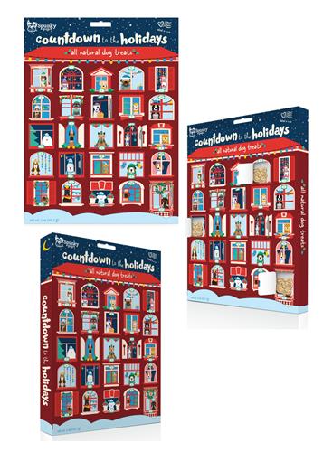 Advent Calendar, 25 Holiday Dog Treats, Peanut Butter, 5 oz