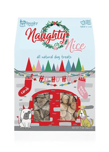 Naughty or Nice, Holiday Dog Treats, Peanut Butter & Carob, 7 oz