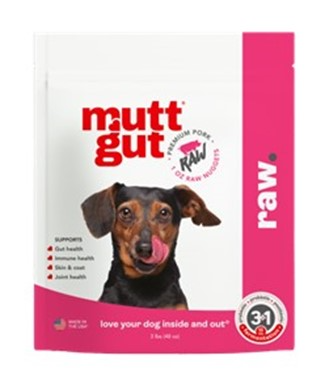 MUTT GUT DOG MICROBIOME PORK RAW FROZEN 3LB