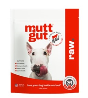 MUTT GUT DOG MICROBIOME BEEF RAW FROZEN 6LB
