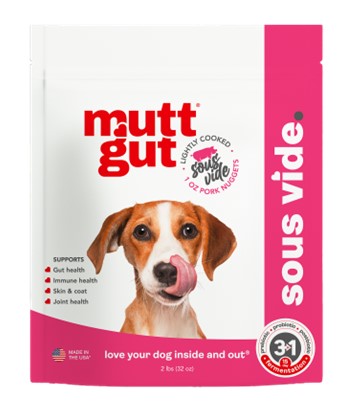 MUTT GUT DOG MICROBIOME LIGHTLY COOKED PORK FROZEN 2LB