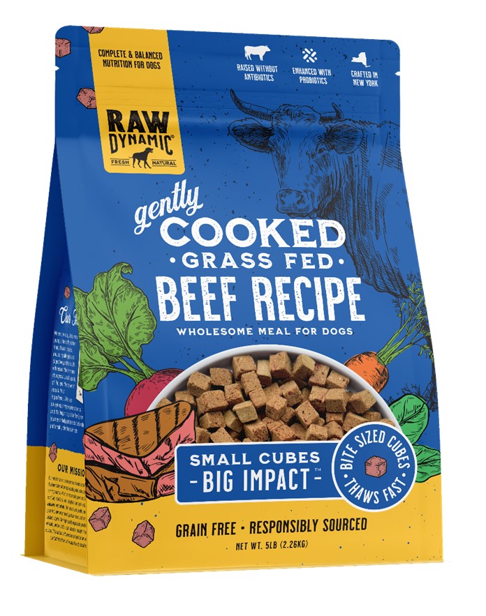 RAW DYNAMIC DOG GENTLY COOKED BEEF FROZEN 2.5LB