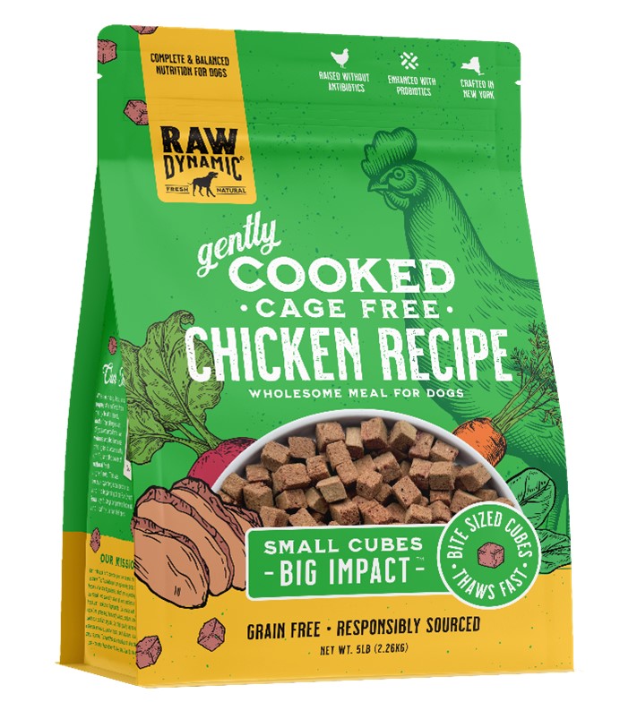 RAW DYNAMIC DOG GENTLY COOKED CHICKEN FROZEN 2.5LB