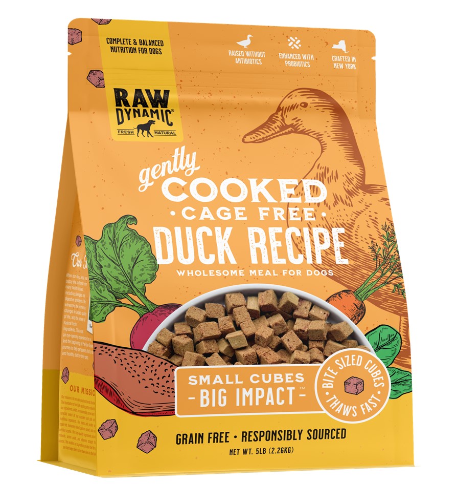 RAW DYNAMIC DOG GENTLY COOKED DUCK FROZEN 2.5LB