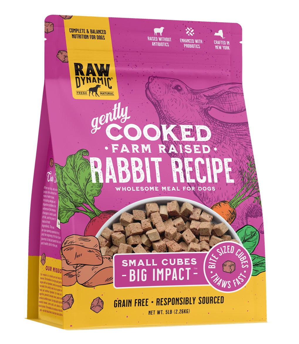 RAW DYNAMIC DOG GENTLY COOKED RABBIT FROZEN 2.5LB