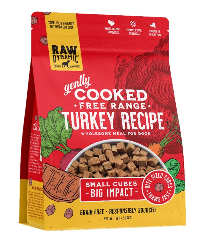 RAW DYNAMIC DOG GENTLY COOKED TURKEY FROZEN 2.5LB