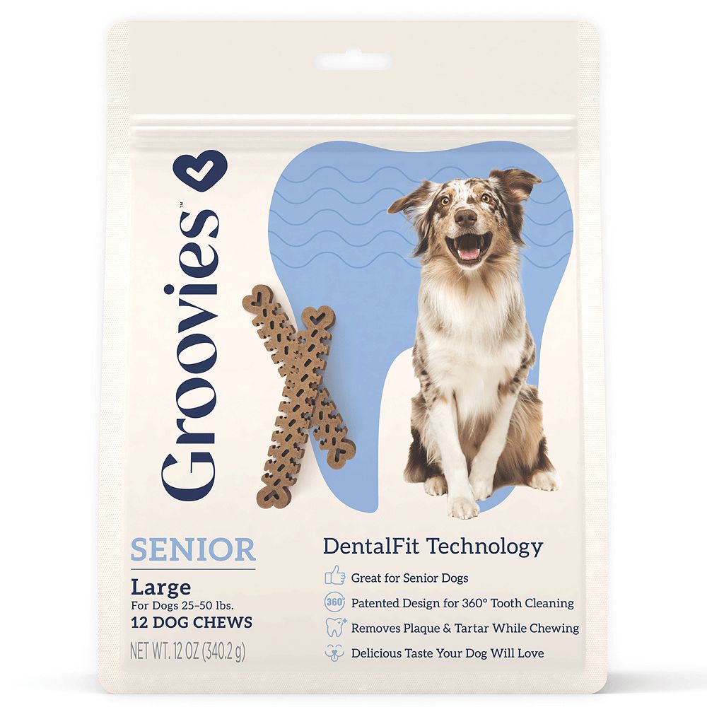 Senior Dog Dental Chews 12oz Large 12ct