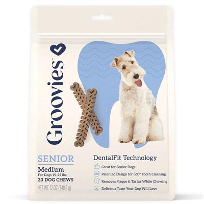 Senior Dog Dental Chews 12oz Medium 20ct