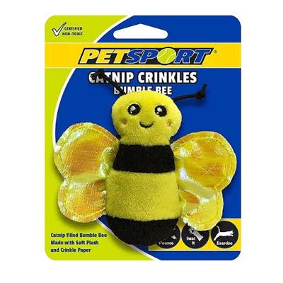 Catnip Crinkles - Bumble Bee 4.5"