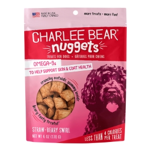 CHARLEE BEAR DOG NUGGETS IMMUNE HEALTH STRAW - BEARY SWIRL 6OZ