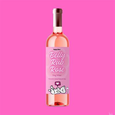 Belly Rub Rosé Dog Wine 375mL Bottle ( Watermelon-Infused Water)